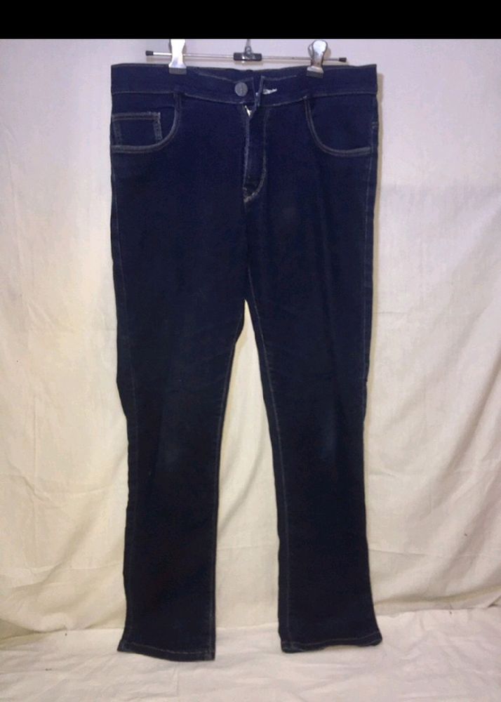 Navy Blue Straight Casual Pant (Girl's)