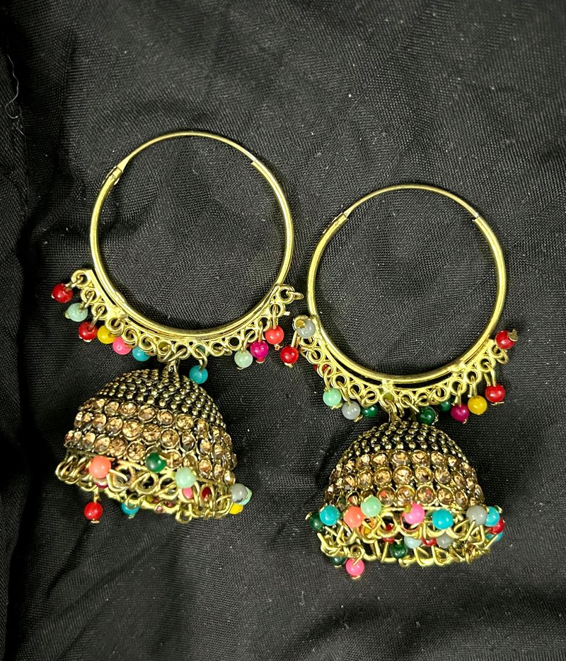 Golden Jhumkas