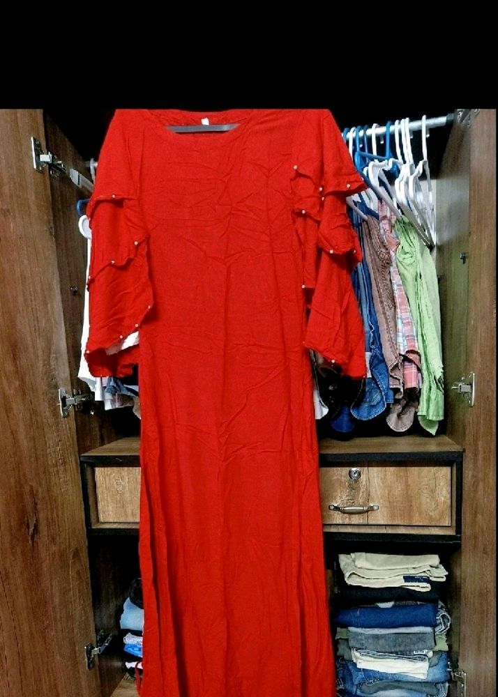 Once Used Red Maxi Dress Xl