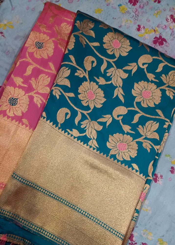 Pink And Green Banarsii Saree💖💚