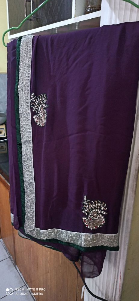 stone work saree