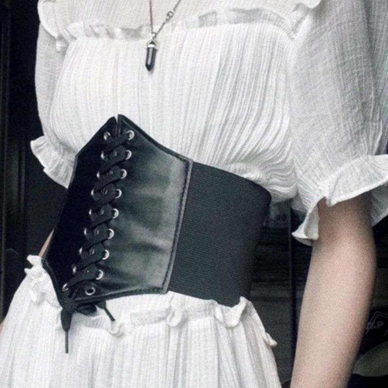 Grunge Fairycore Corset Waist Belt 🐈‍⬛ ⊹ ✭˚