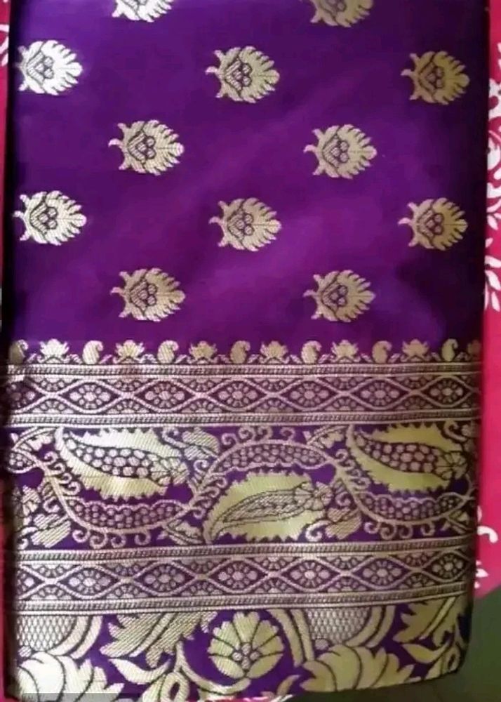 New Silk Zari Saree With Blouse Piece