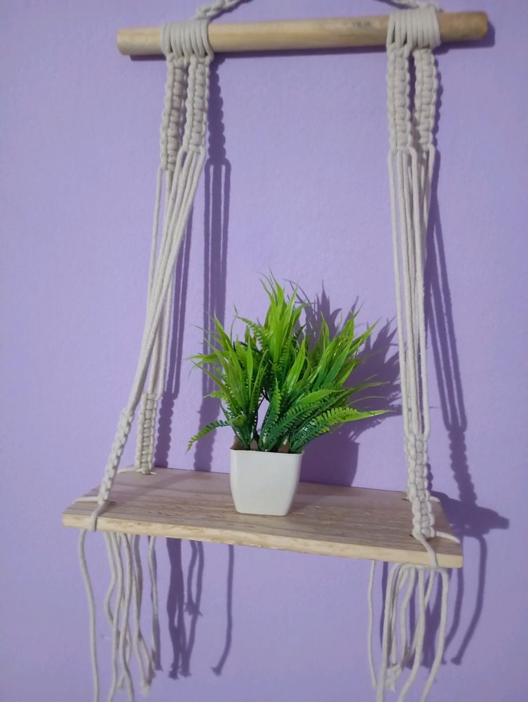 New Wooden Wall Hanging With Flower Pot