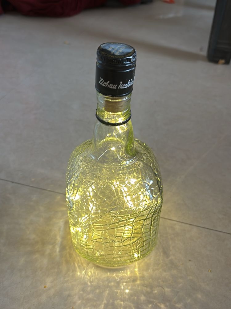 glass bottle lamp for home decore