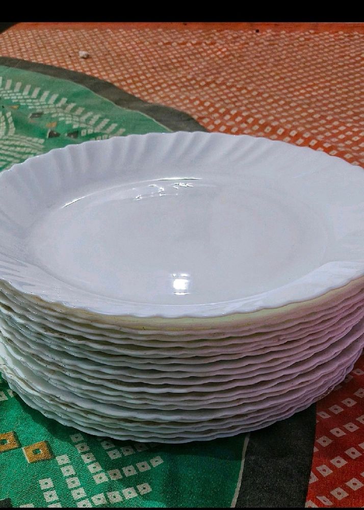 Larah By Borosil Logo Opalware White Plate