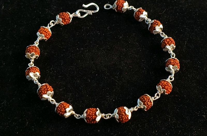 Real Silver Rudraksh Bracelet