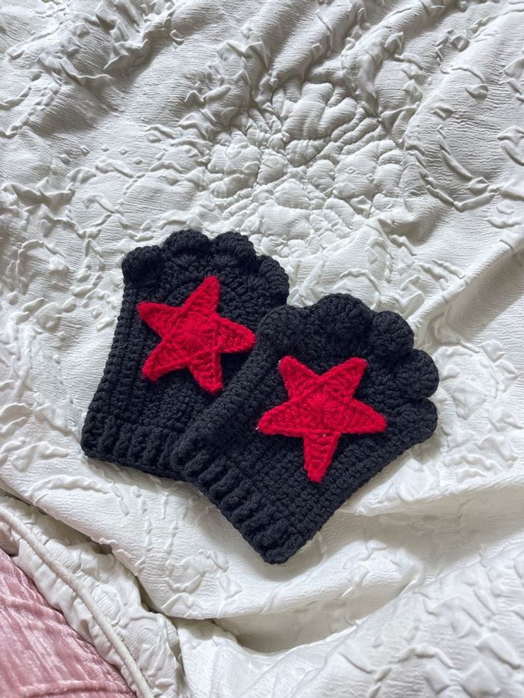 Crochet Catpaw Fingerless Gloves