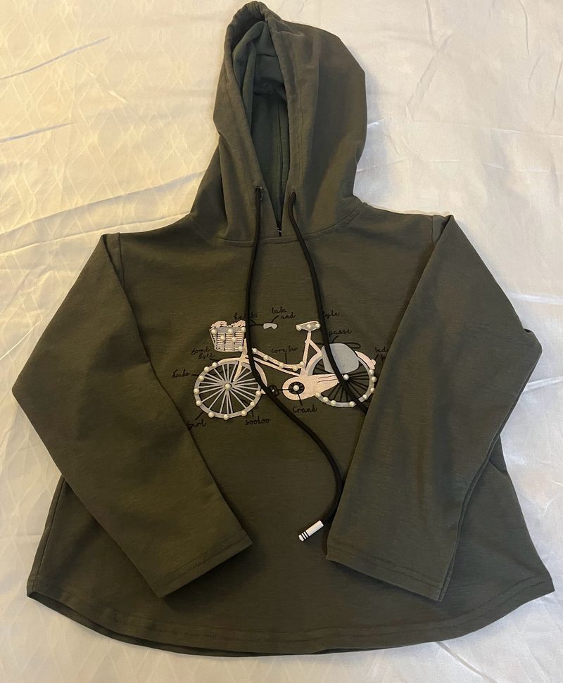 Olive Hooded Sweatshirt