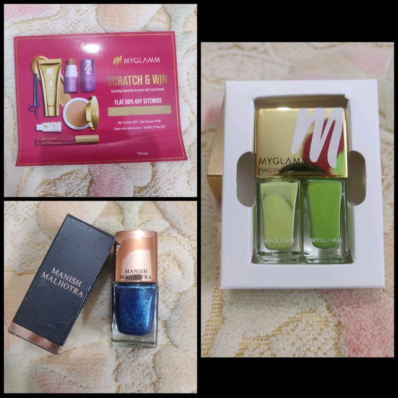 COMBO MyGlamm NailDuo &ManishMalhotra Nail Lacquer