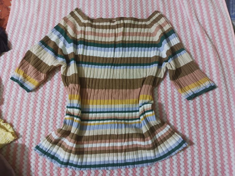 Multicolored Striped Top