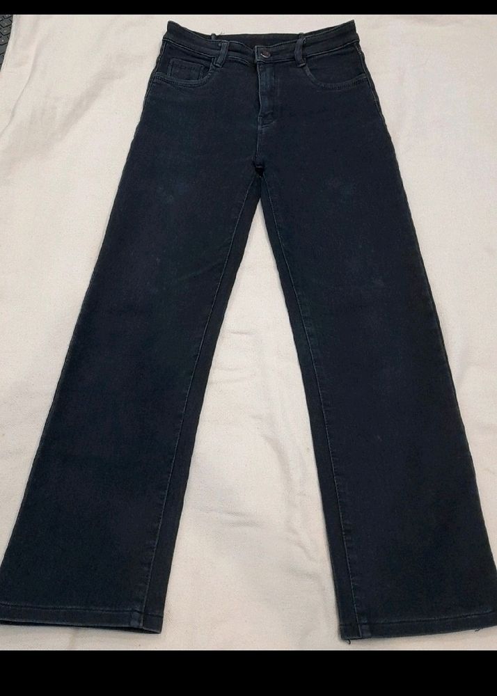 Y2k Black Straight Fit Denim