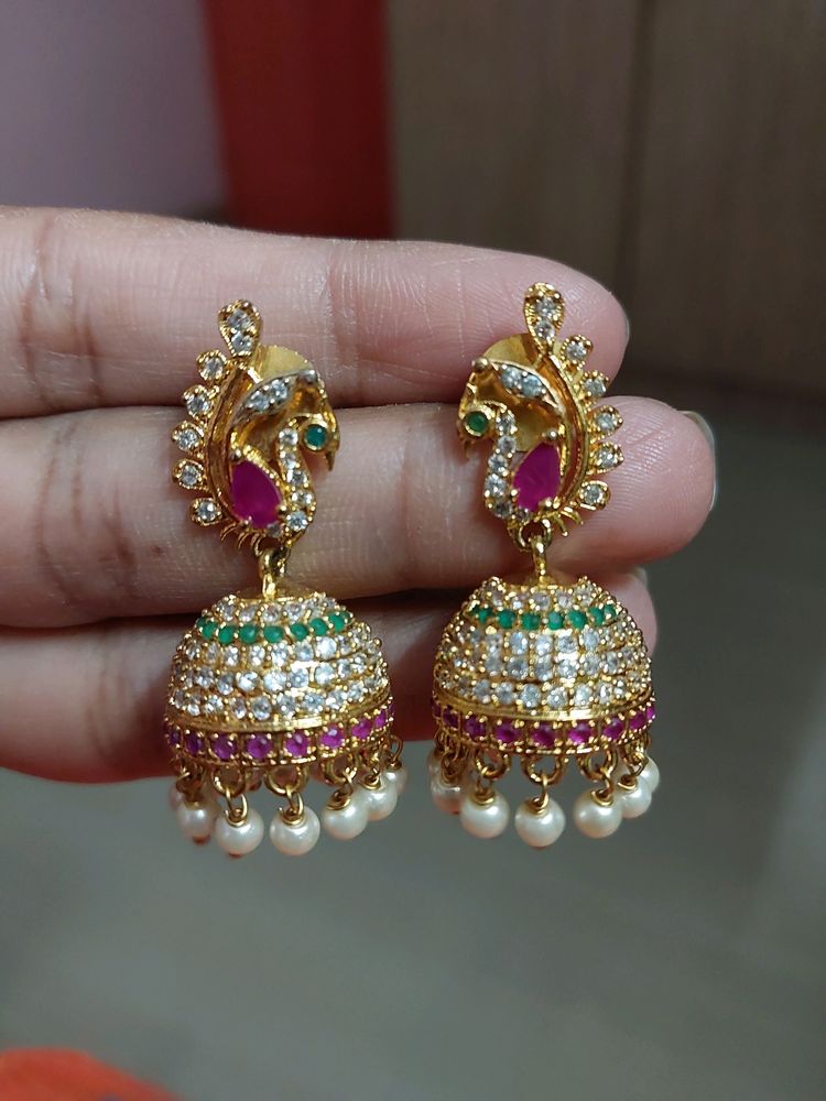 Beautiful Peacock Jhumka. New