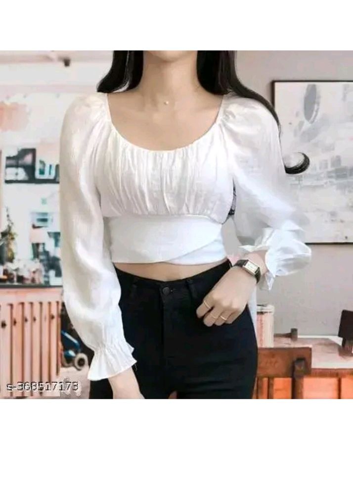 Modern Classics Puff Style Full Sleeve Crop Top