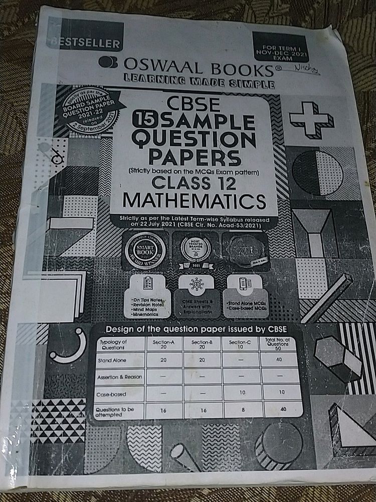 (MATH) CBSE 15 SAMPLE QUESTIONS PAPER 2021