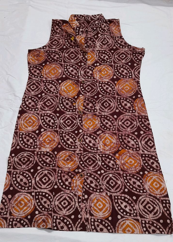 Pure cotton mombatik kurti.