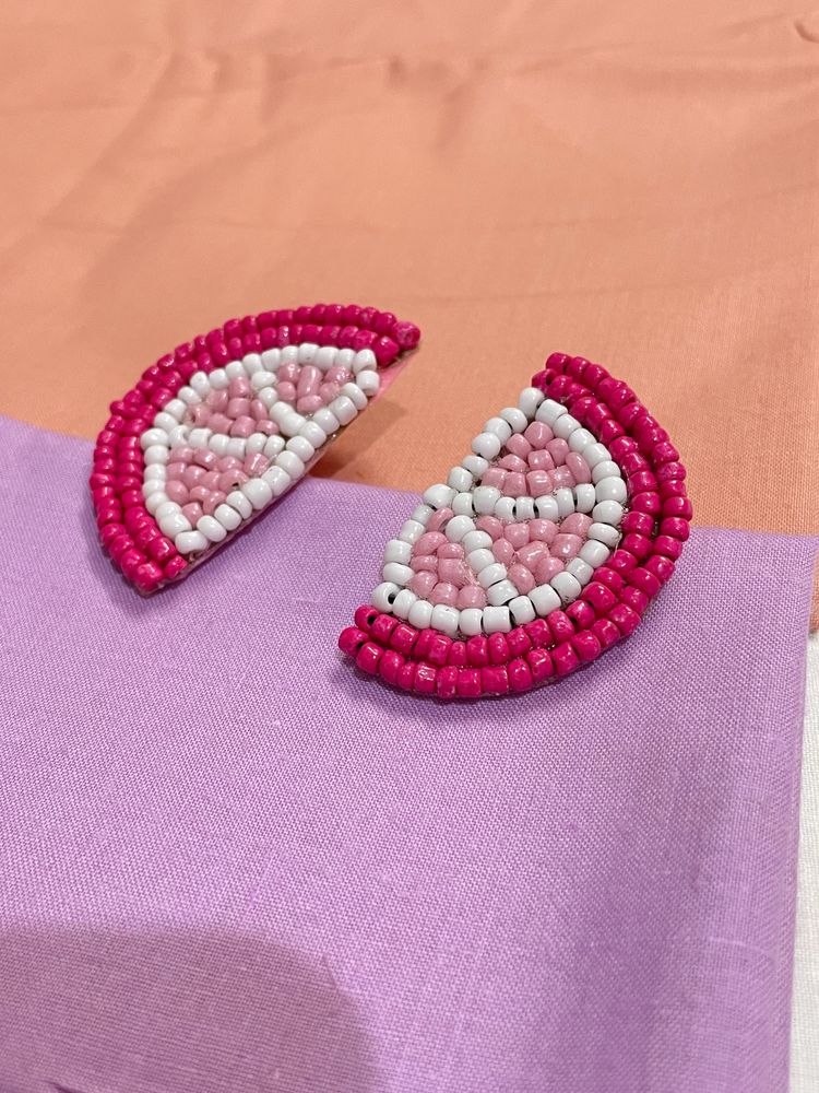 Pink Bead Earrings