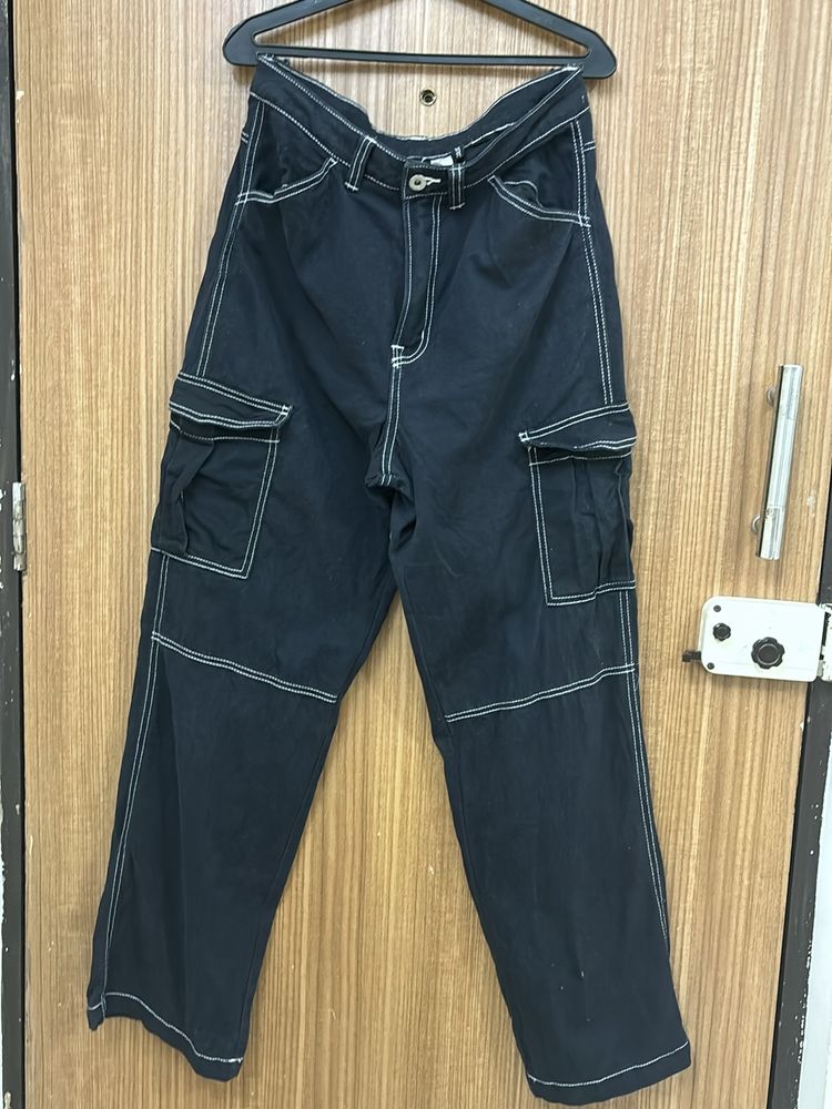 Black Cargo Jeans For Women