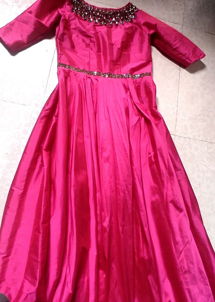 Party Wear, Gown, Size -L, Wear One Time