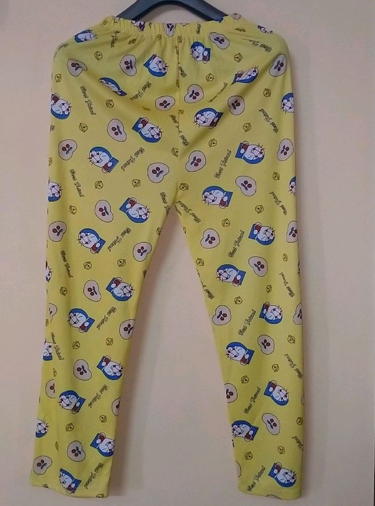 Women And Girls Doraemon Print Pajama