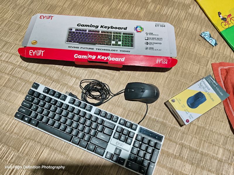 Laptop /Pc Gameing Keyboard RGB Light With Mouse