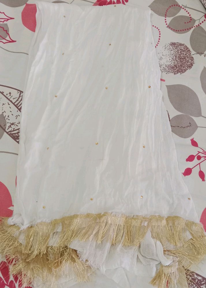 White Dupatta