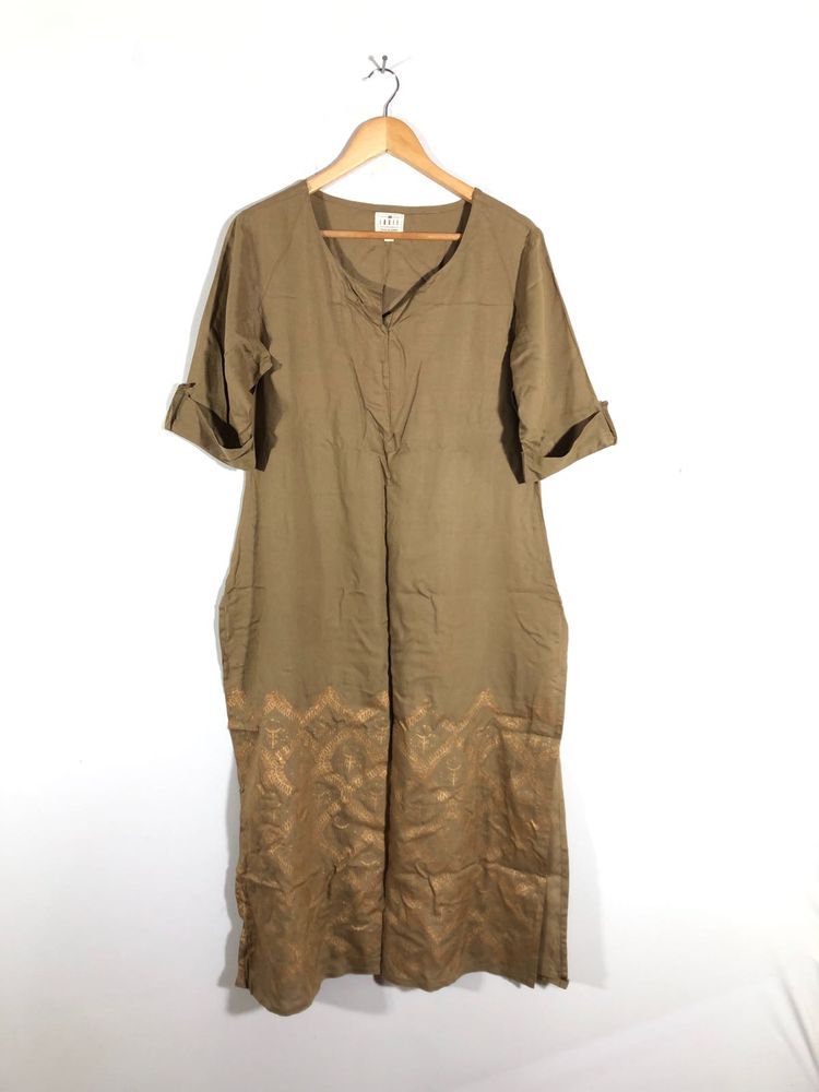 Olive Green Printed Kurta(Women’s)