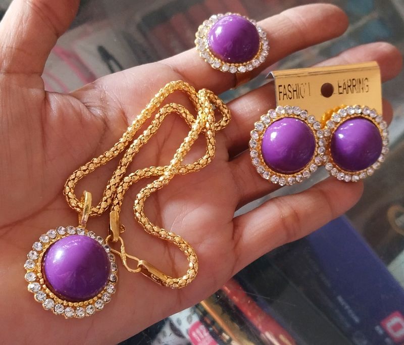 Sale For Today Purple Pendant Set