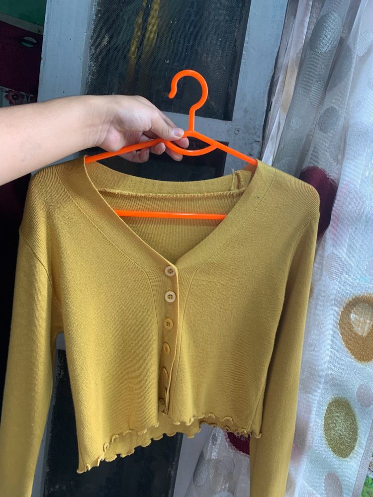 Yellow Full Sleeve Top