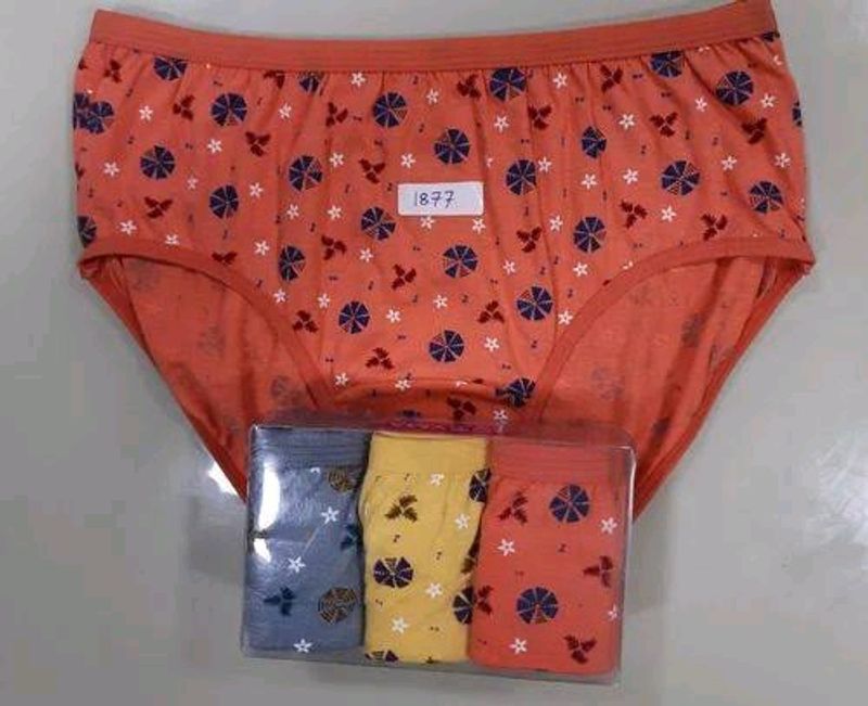 Women Cotton 3 Underwear Set