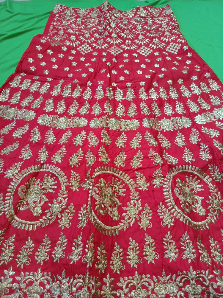 Full Zari Work Wedding Lehenga