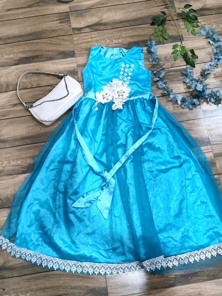 Blue Cinderella Style Long Frock