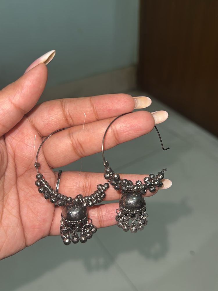 Oxidised Jhumka