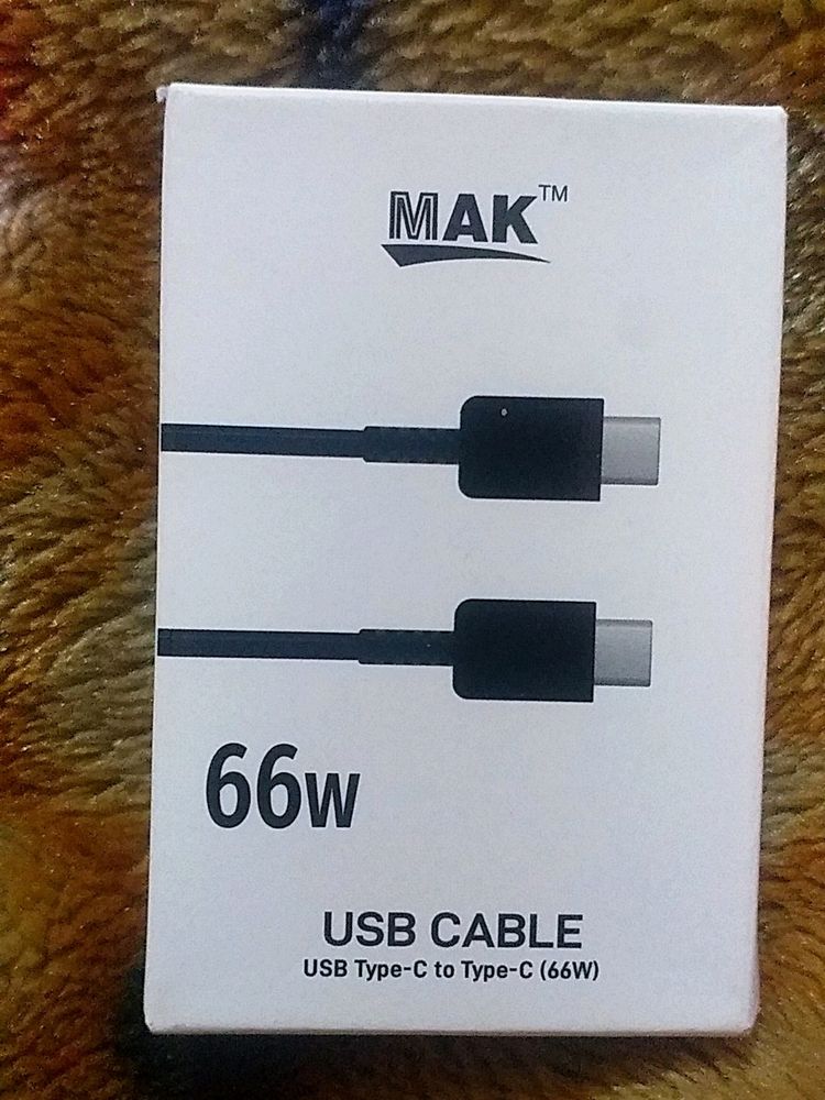 USB cable Type -C 66W