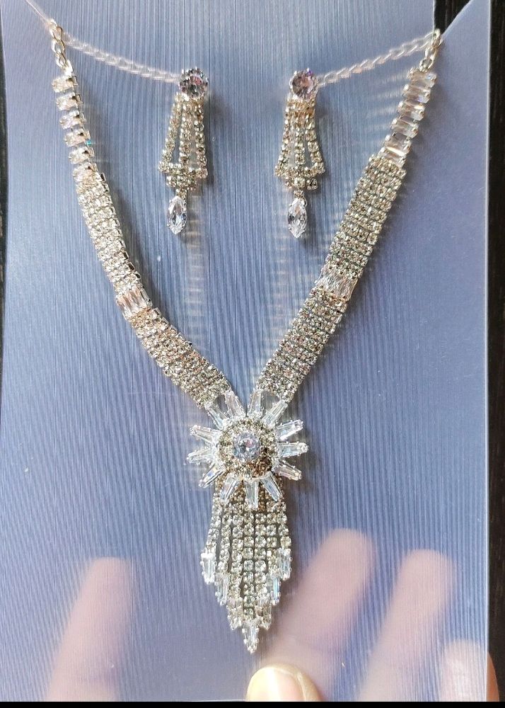 Diamond Necklace And Earring