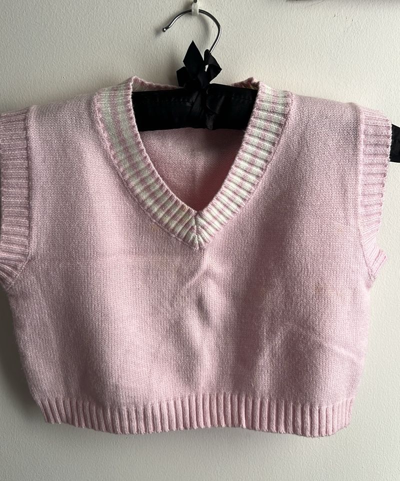 Pink Sweater Vest