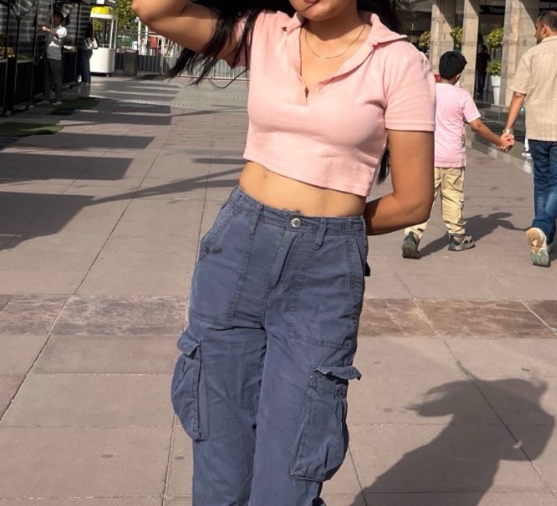 Pink Crop Tee (zara)