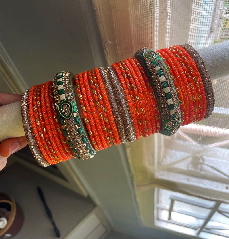 Orange Bangle Set