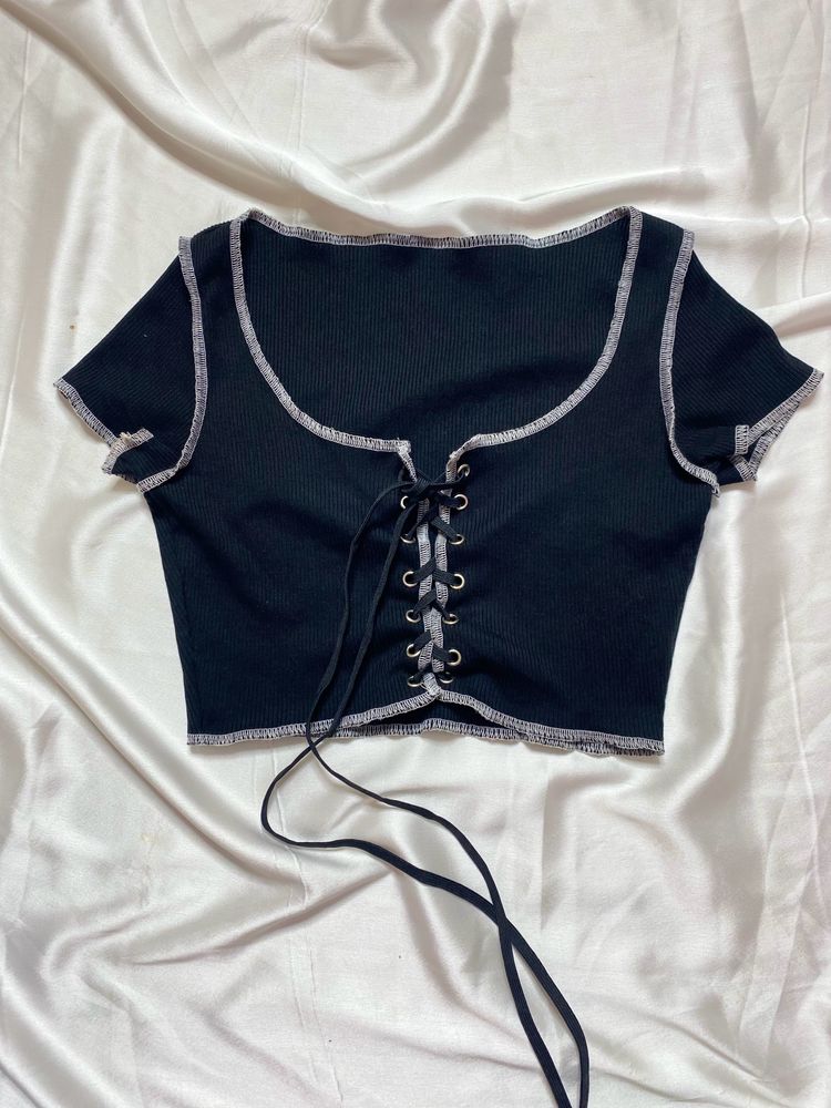 Lace Up Urbanic Crop Top