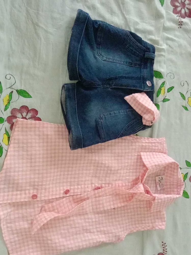 baby girl top and shorts set