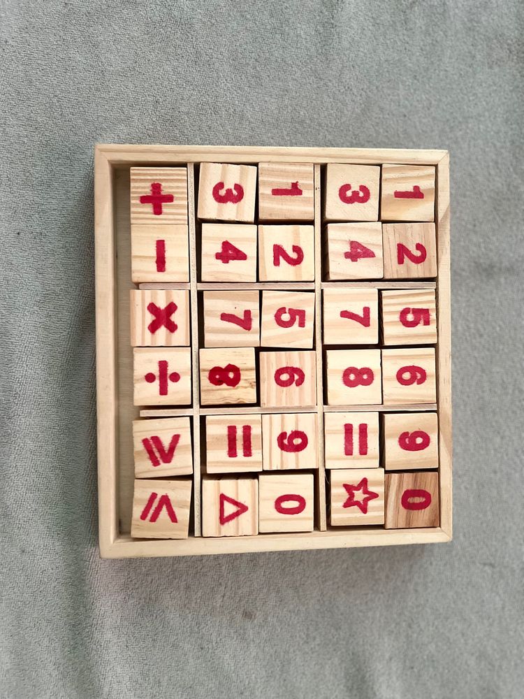 Wooden Alphabet and Numbers  blocks(improve kids motor skil)