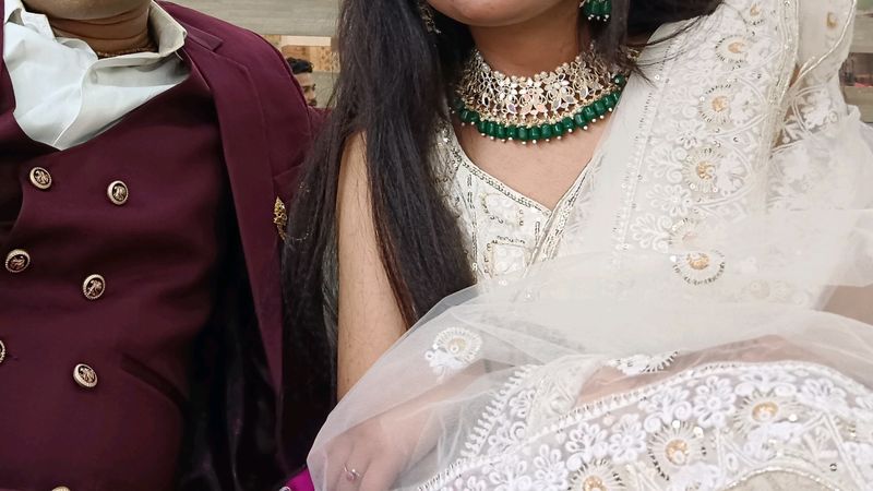 White Lehenga