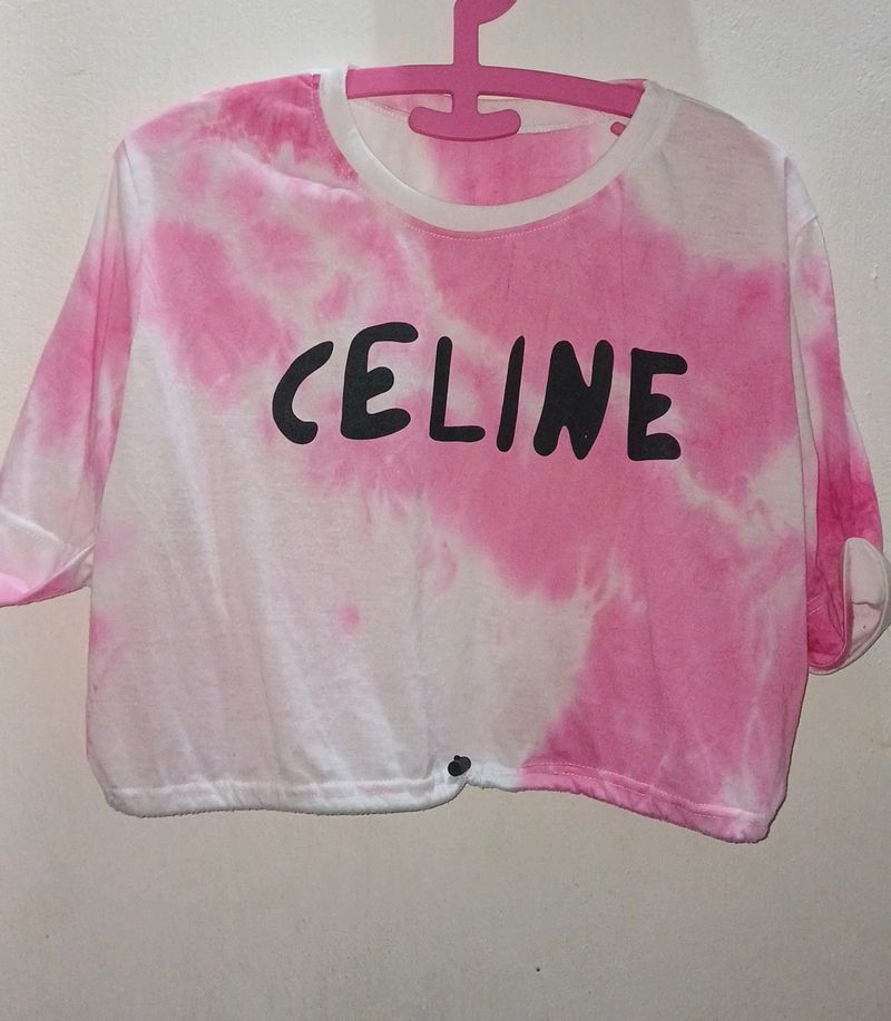 pink and white cotton top