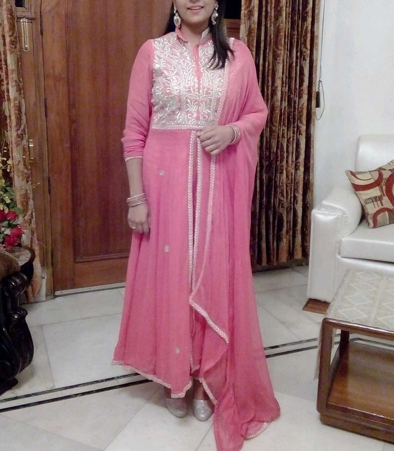 CREPE ANARKALI SUIT