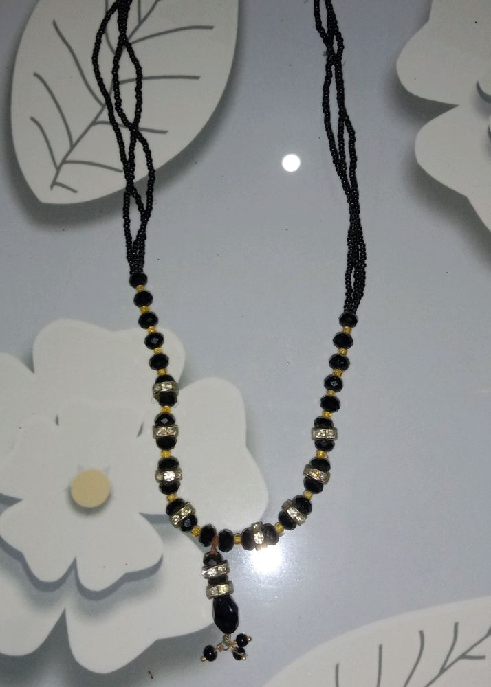 Black Bead Necklace