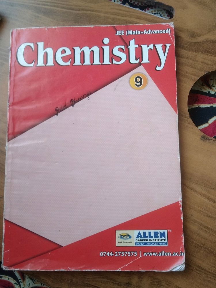 Chemistry Allen Book Jee Main + Advance