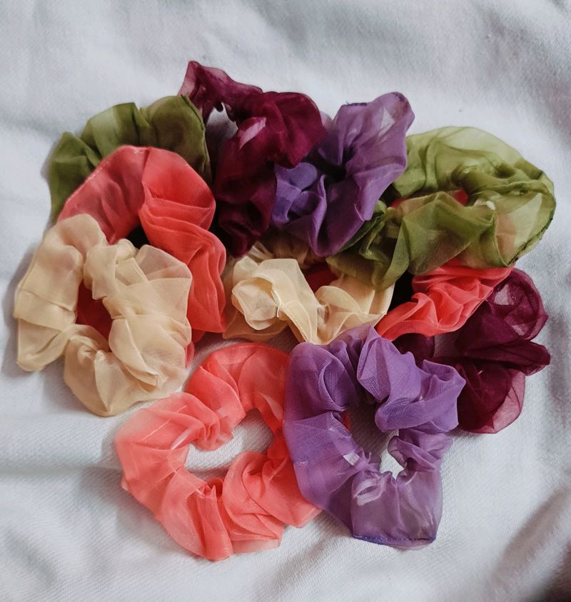 11 Organza Scrunchies 😍