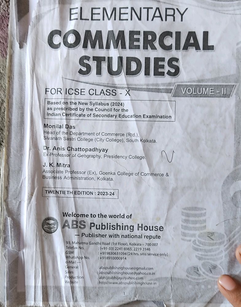 Icse Class 10 Elementary Commercial Studies