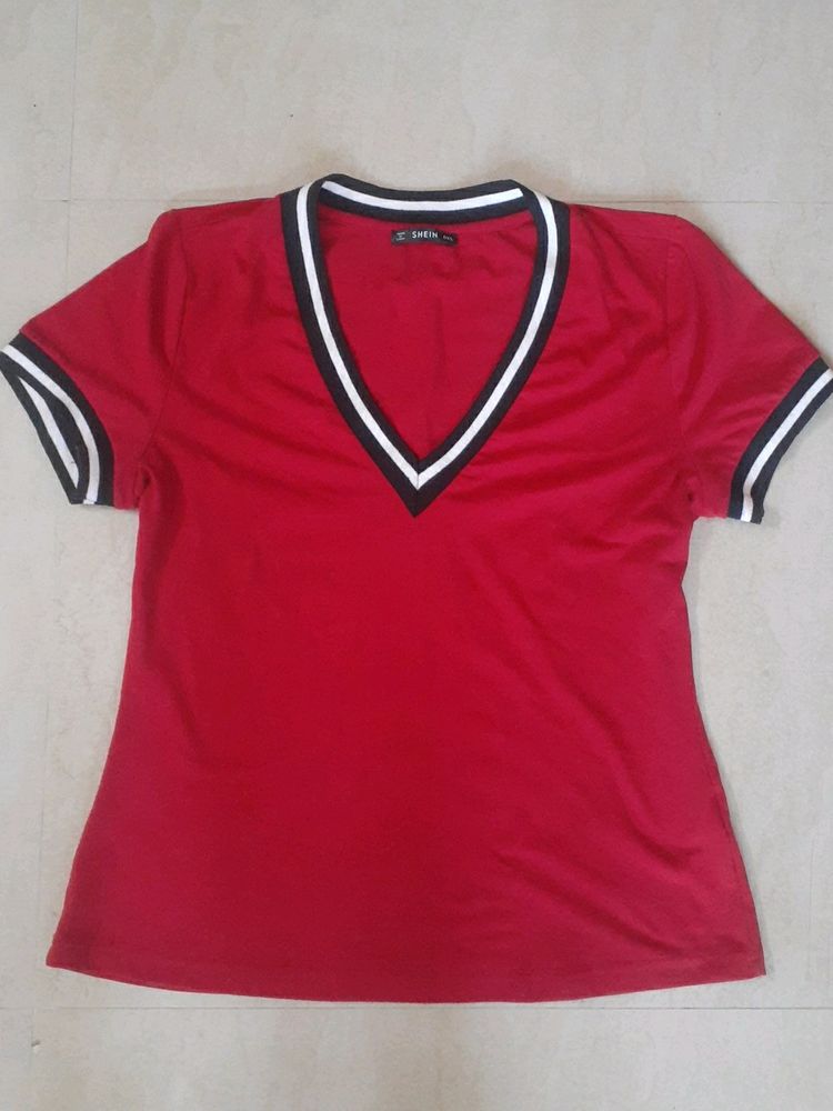 Shein Red Tshirt