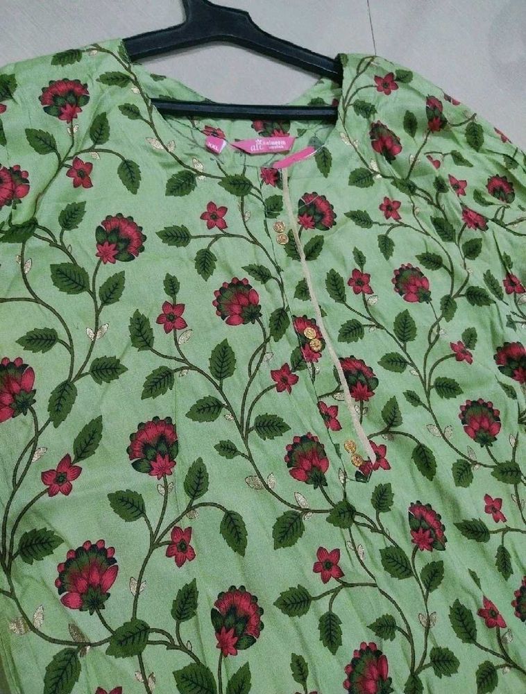 Floral Leafy Printed Kurti